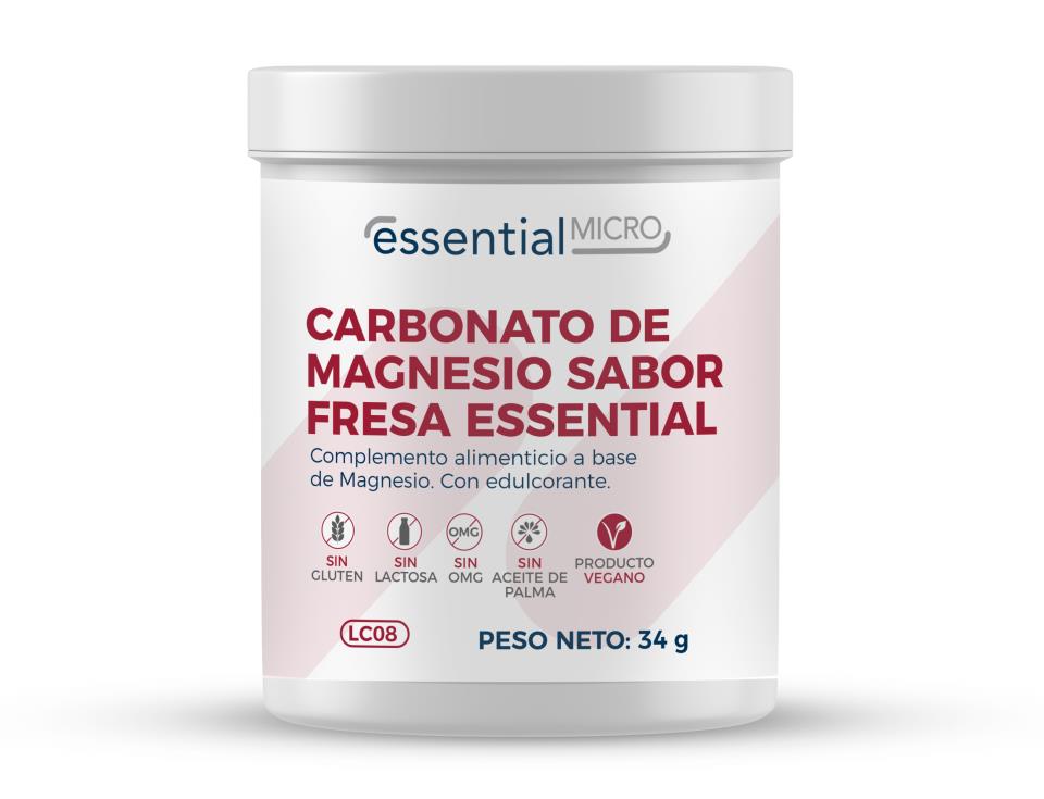 CARBONATO DE MAGNESIO sabor fresa ESSENTIAL  34g  