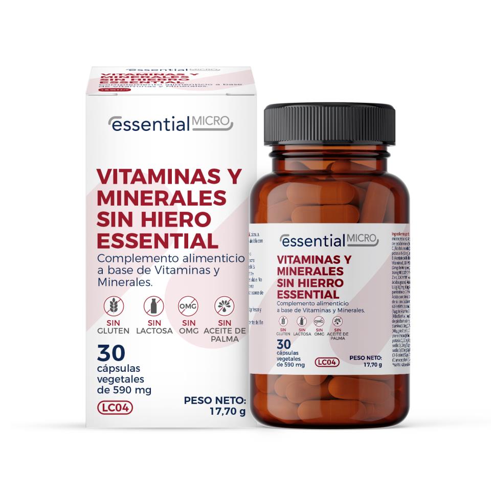 VITAMINAS Y MINERALES SIN HIERRO ESSENTIAL  30 cáp